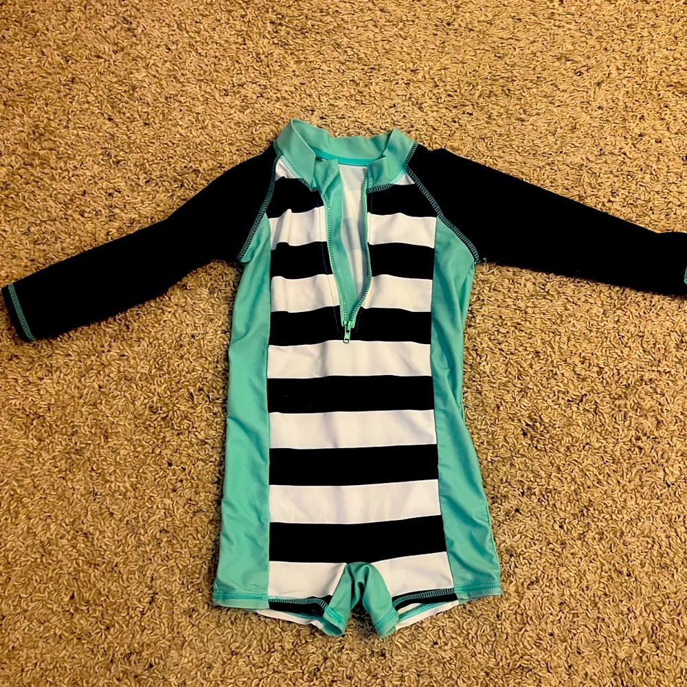 Zipper one piece rash guard